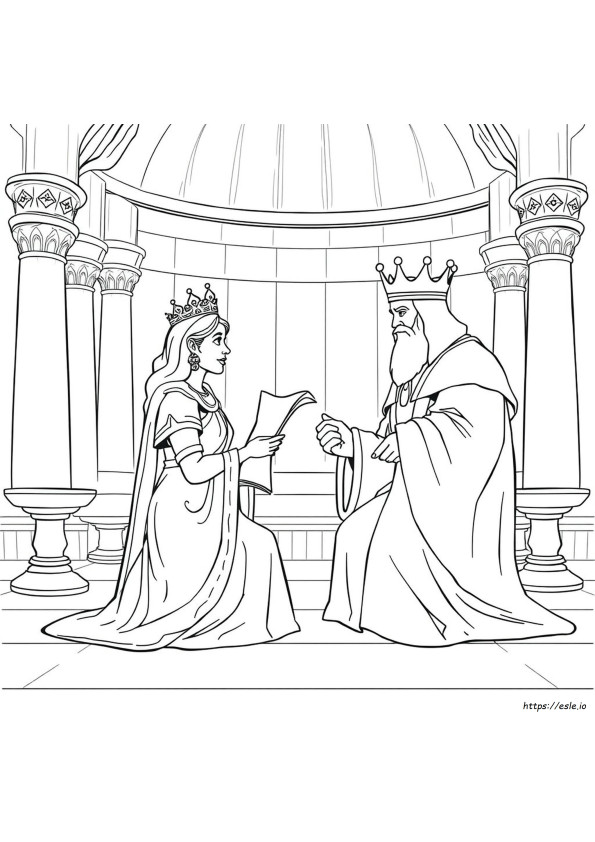 Reina Ester Para Colorear