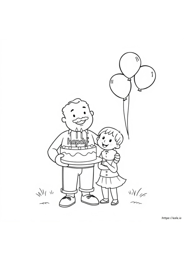 Disegni Da Colorare Di Buon Compleanno Papà, Stampabili Gratis