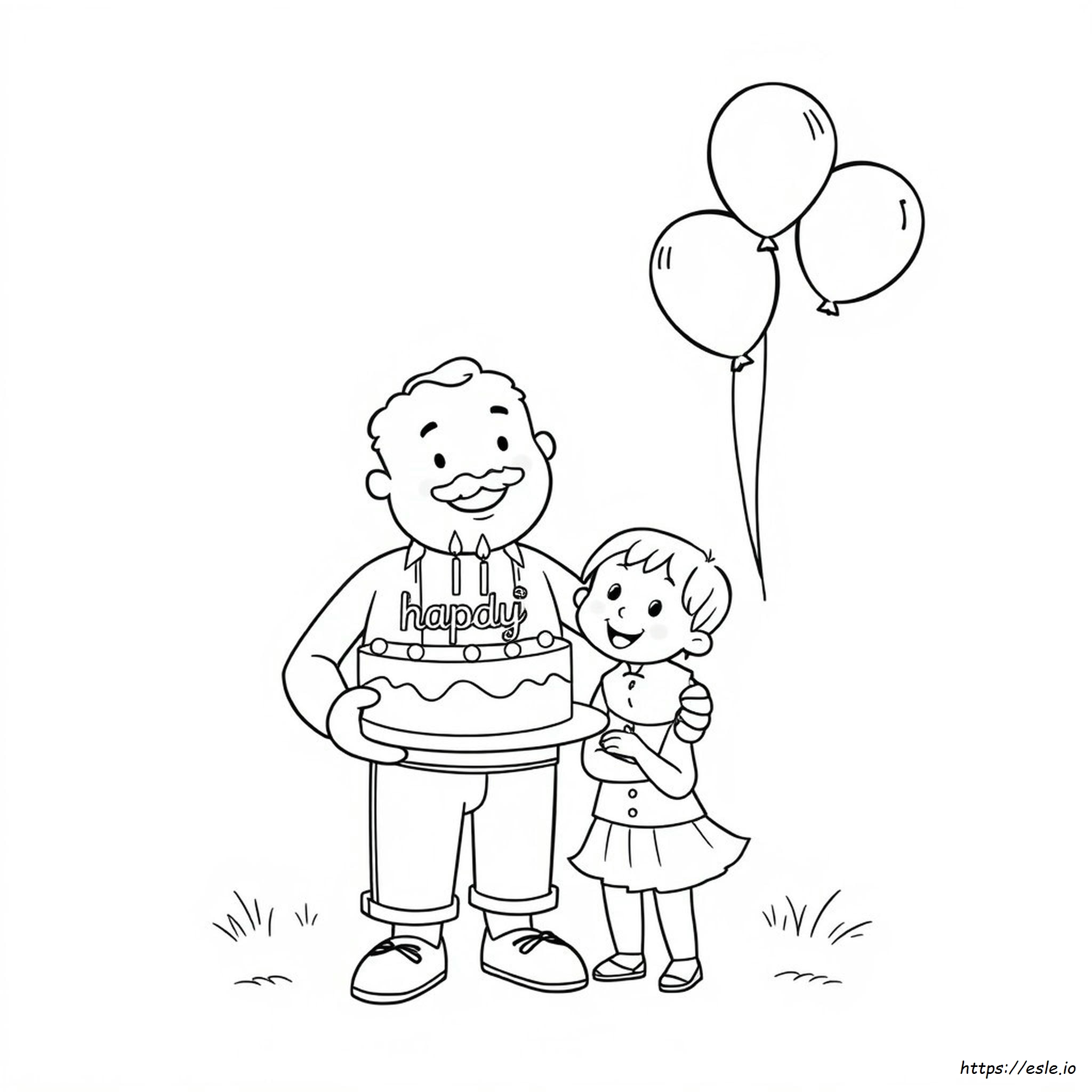 Desenhos De Feliz Aniversário Papai Para Colorir Grátis Para Imprimir