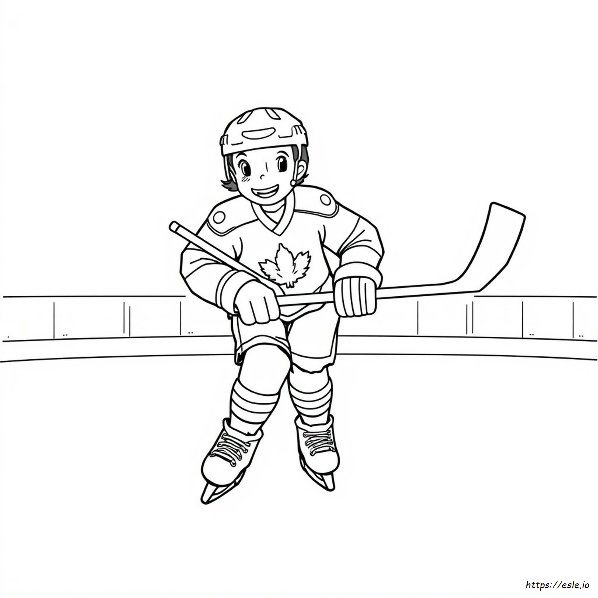 Coloriage Joueur De Hockey