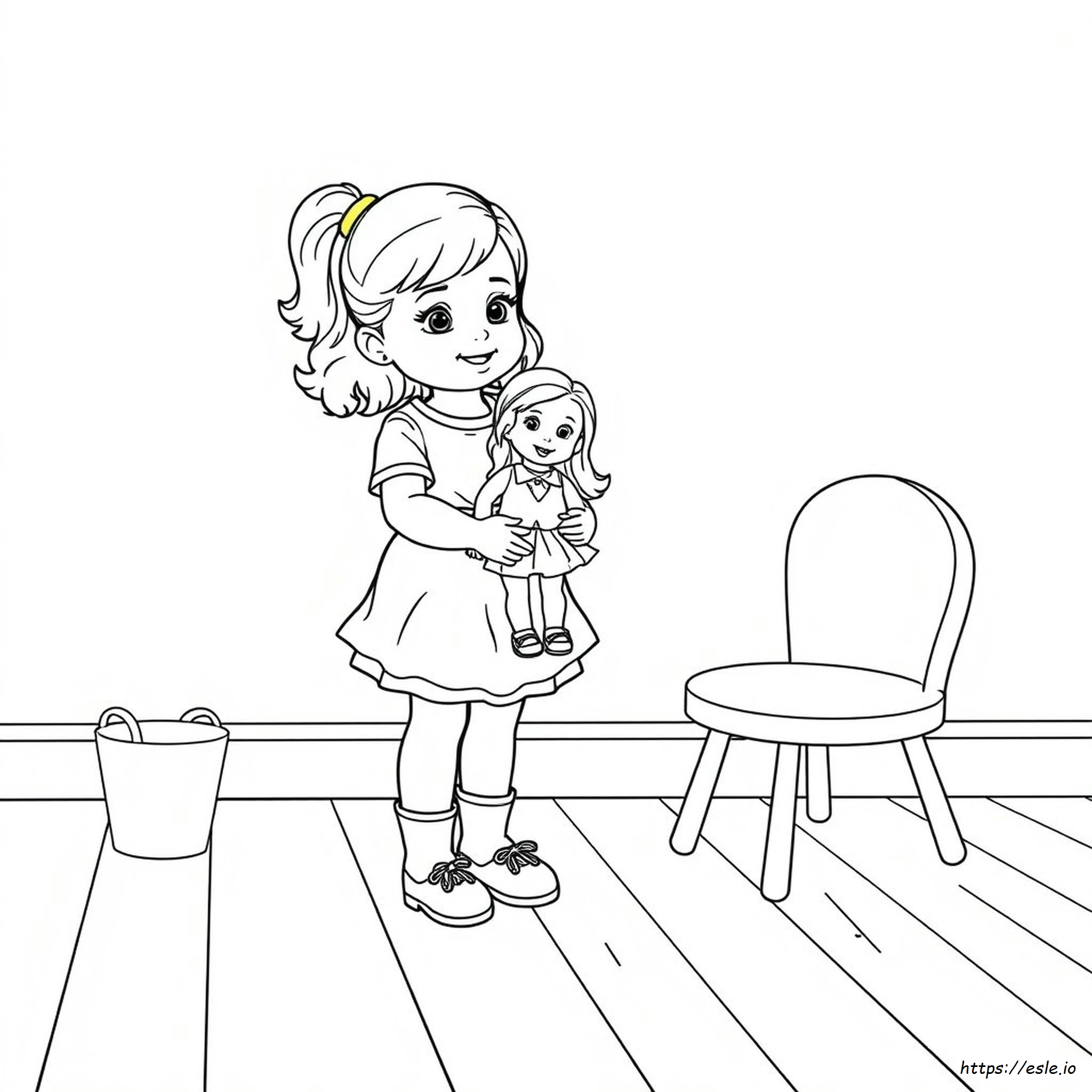 Gambar Mewarnai Boneka Amerika