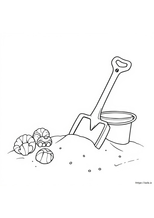 Pá De Areia Para Colorir
