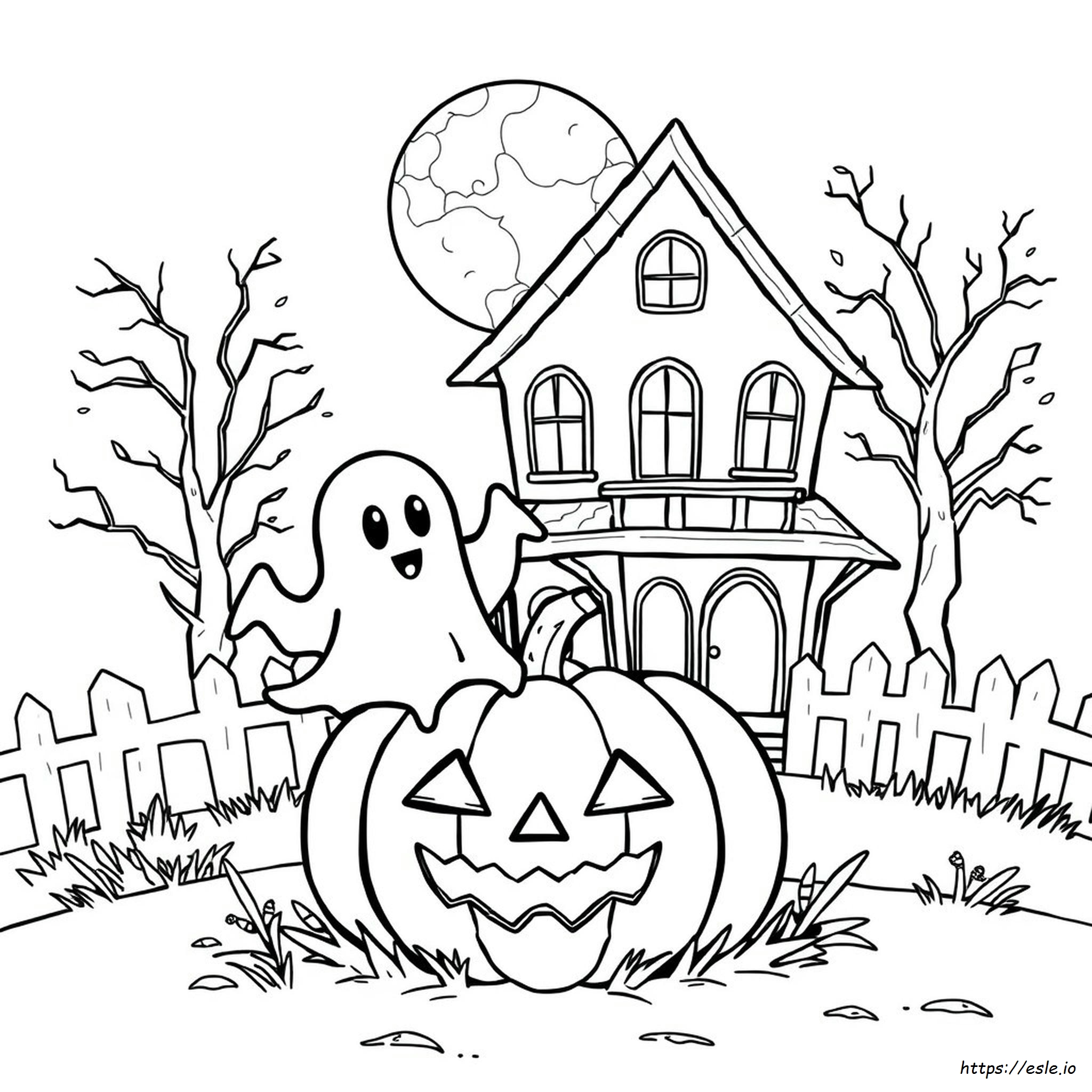 Halaman Mewarnai Halloween Seru Dapat Dicetak Gratis