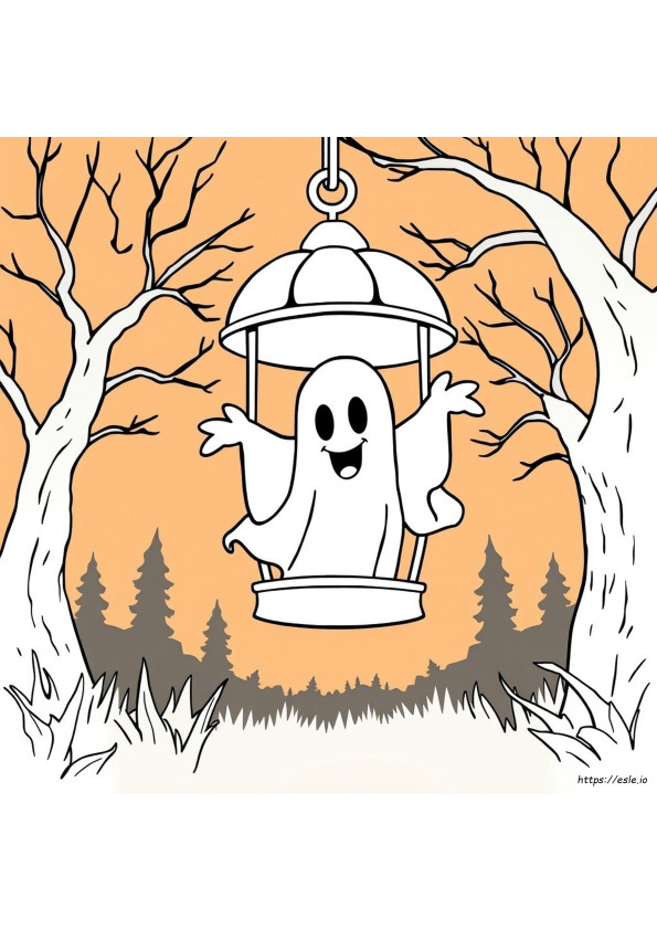 Fantasma Di Halloween Da Colorare Gratis