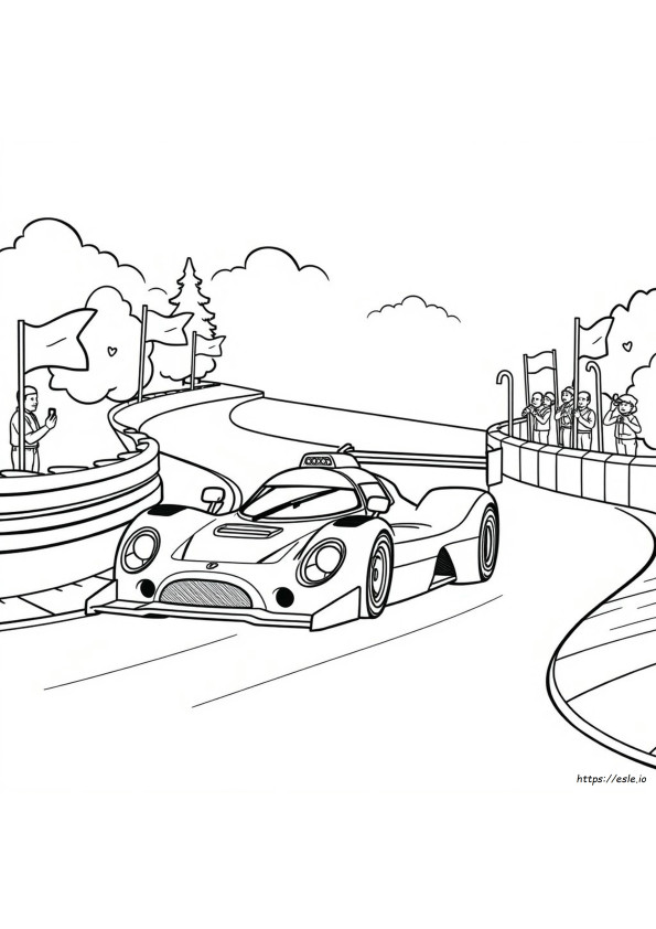 Race Car Coloring Page