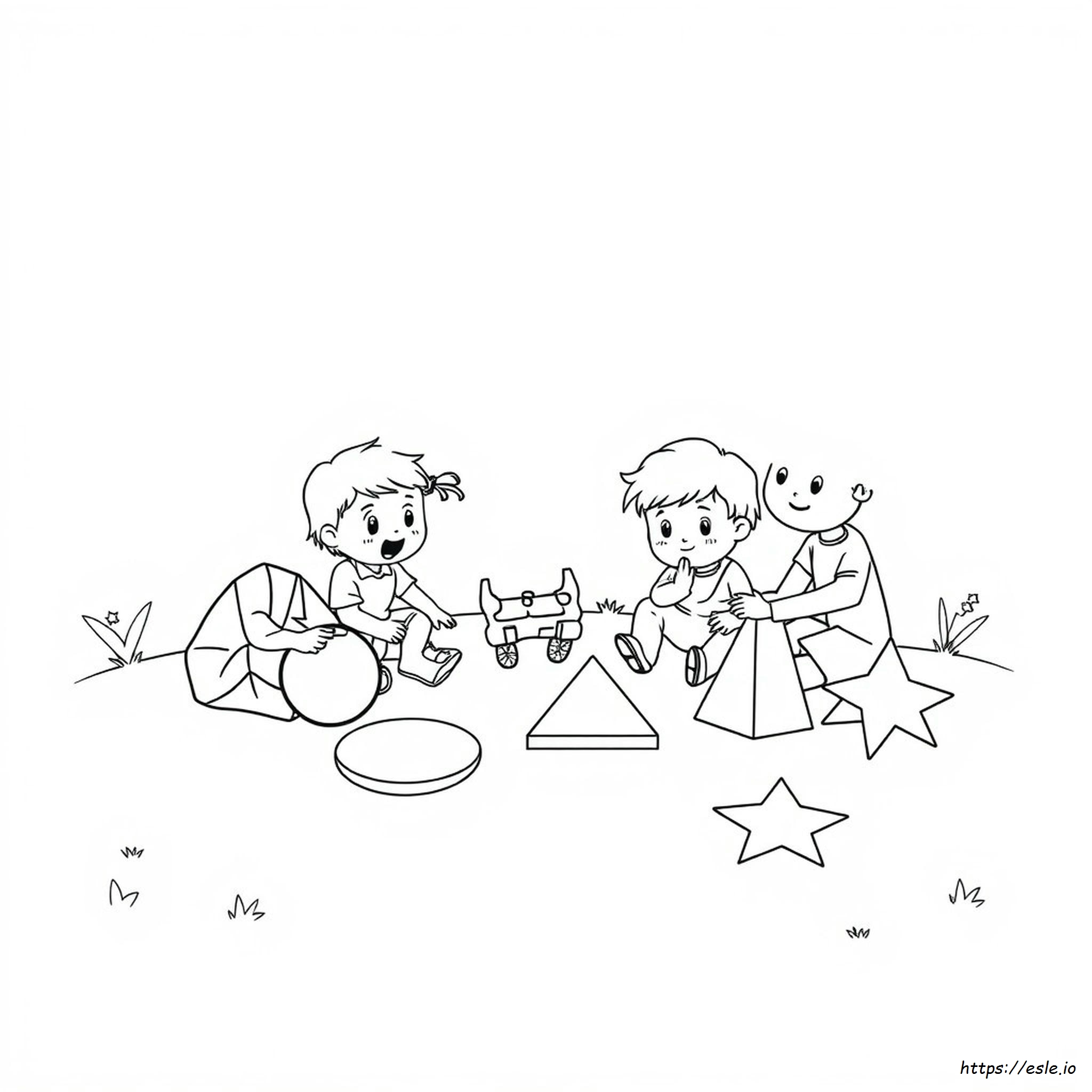 Kindergarten Shapes Coloring Pages