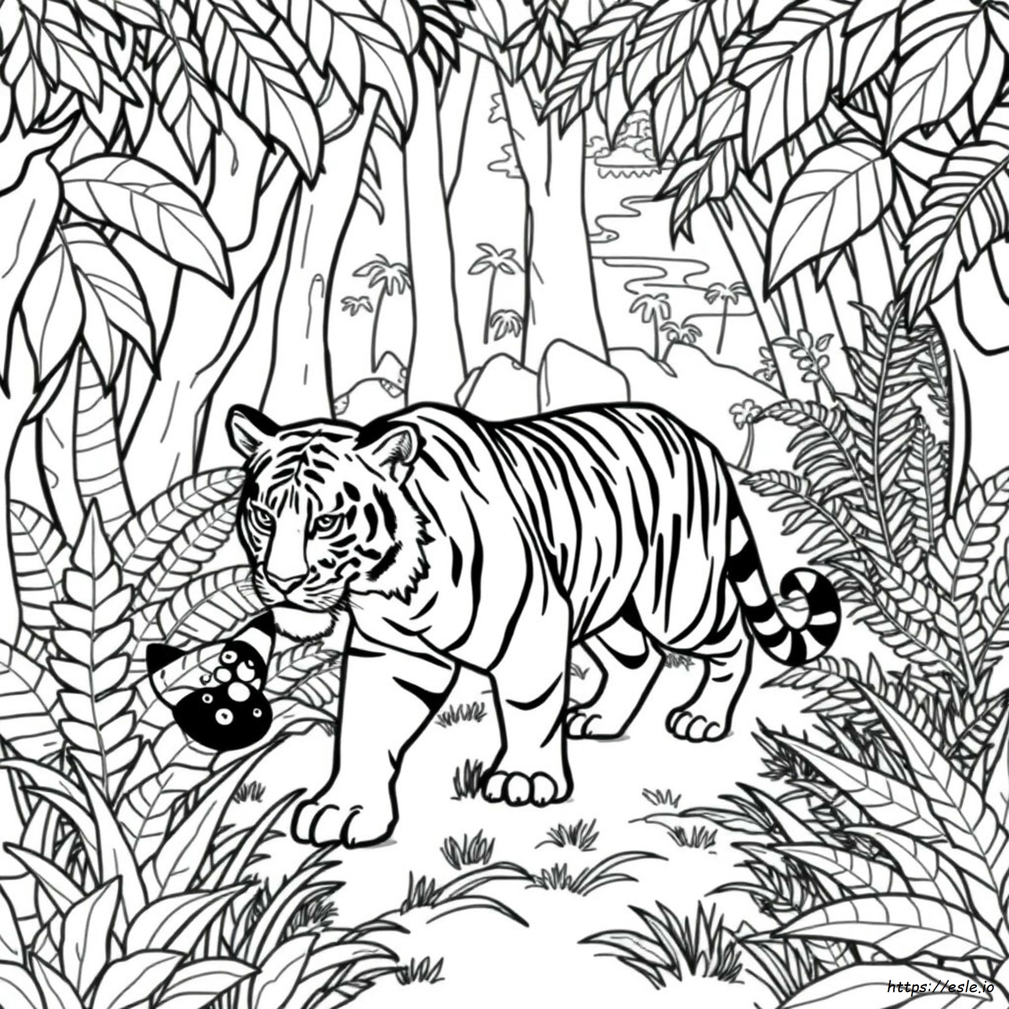 Gambar Macan Untuk Mewarnai