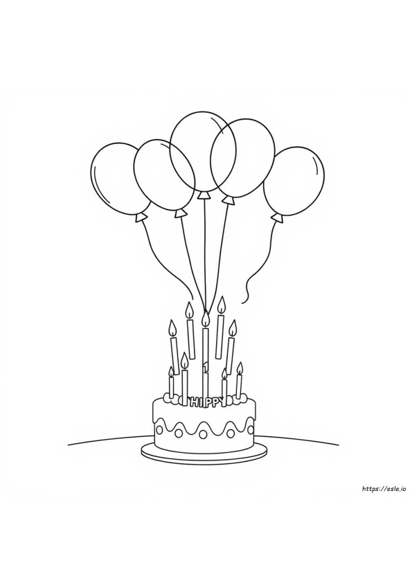 Geburtstagsballon Ausmalbilder