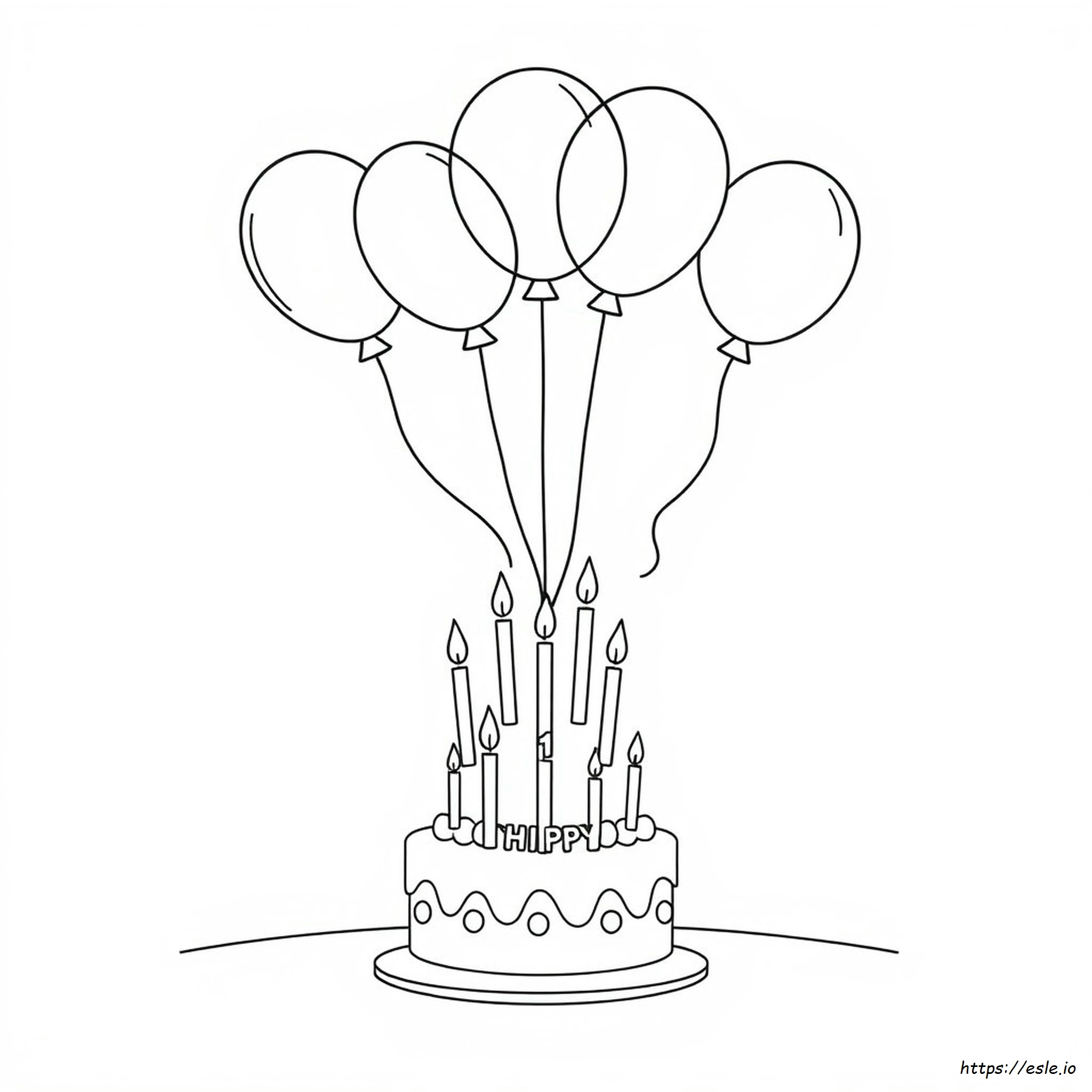 Birthday Balloon Colouring