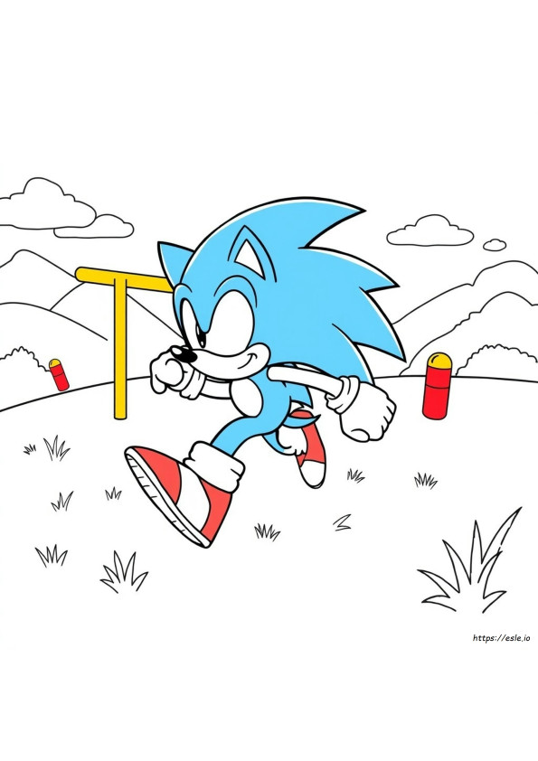 Classic Sonic The Hedgehog Coloring Pages