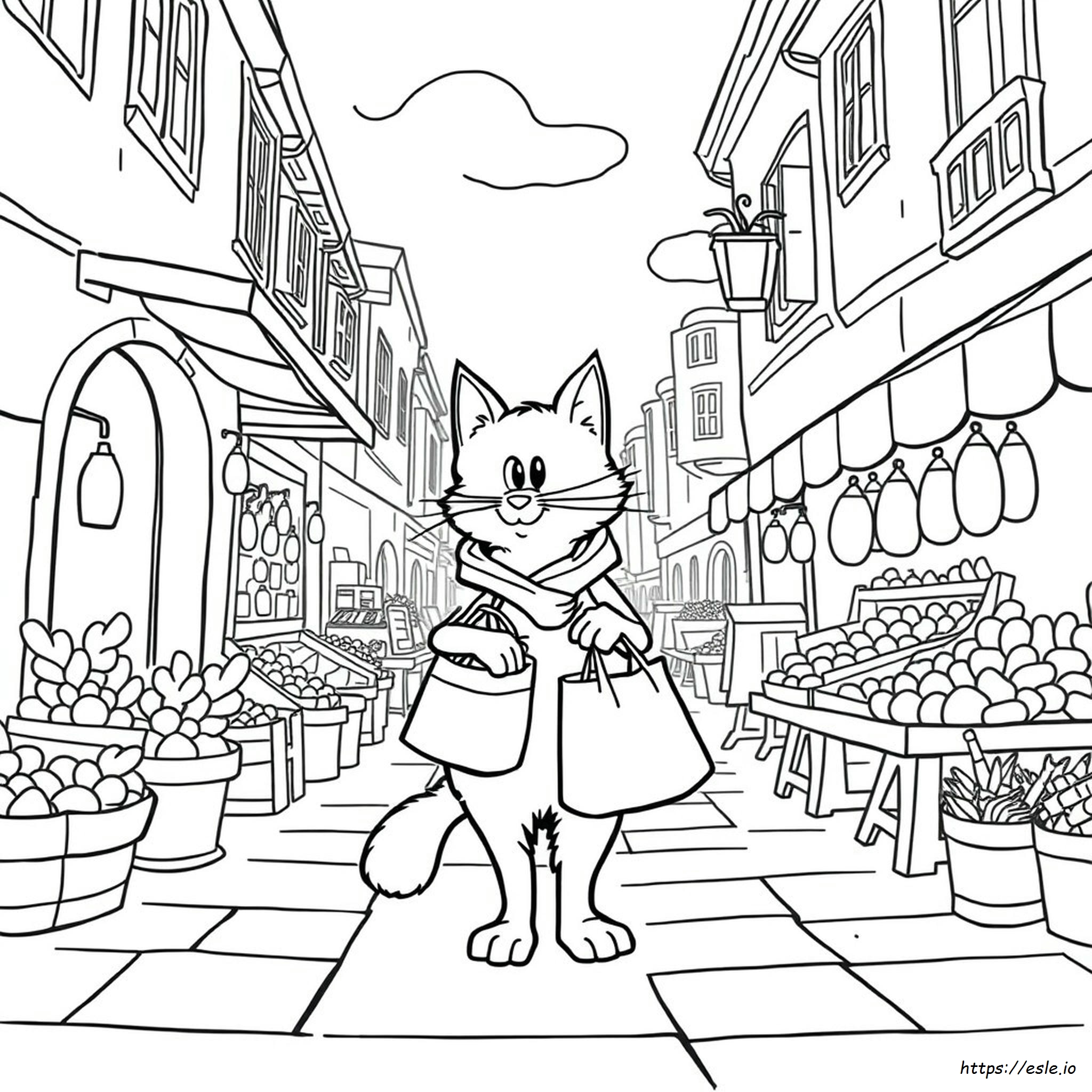 Mercat Para Colorear