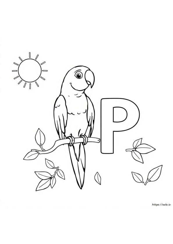 Pagina Da Colorare La P Come Pappagallo