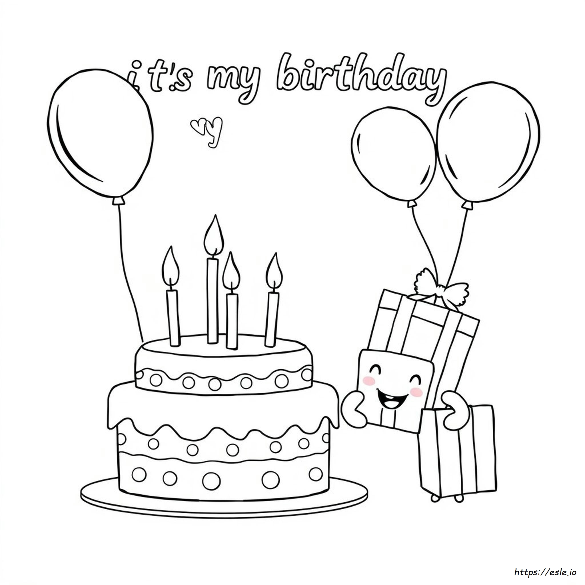 Its My Birthday Coloring Page