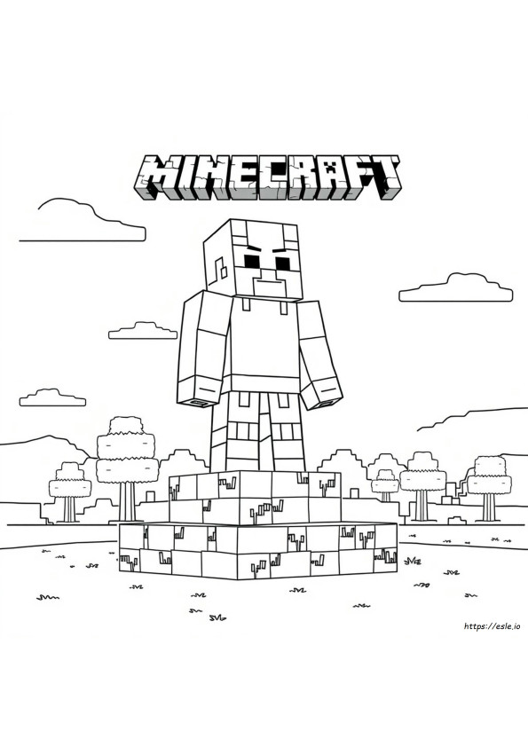 Páginas Para Colorear Gigantes De Minecraft
