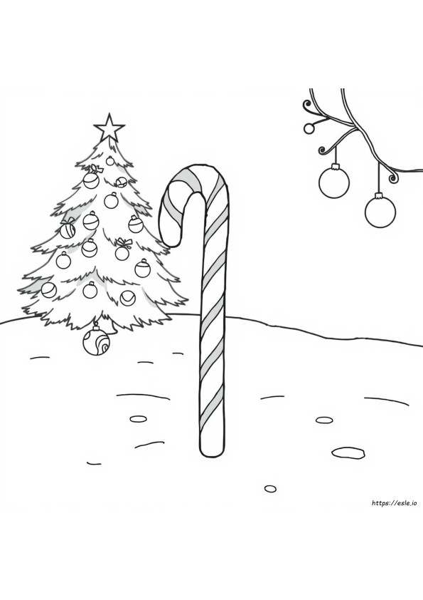 Coloring Page Of Candy Cane