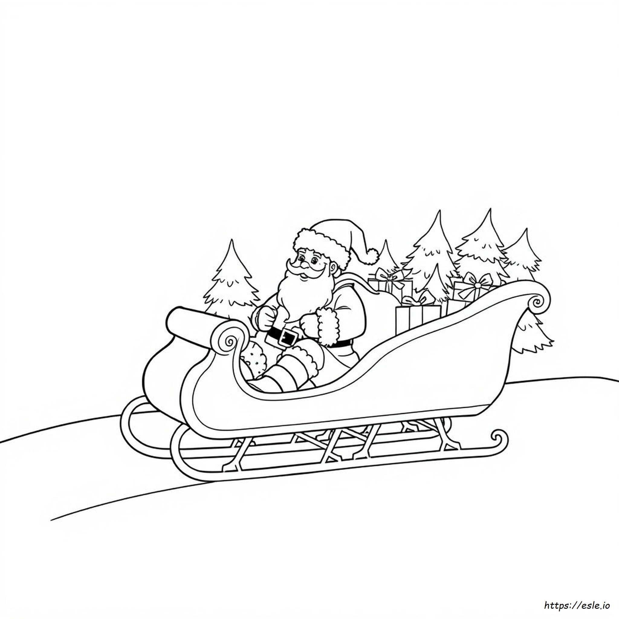 Santa Colouring Free Printable