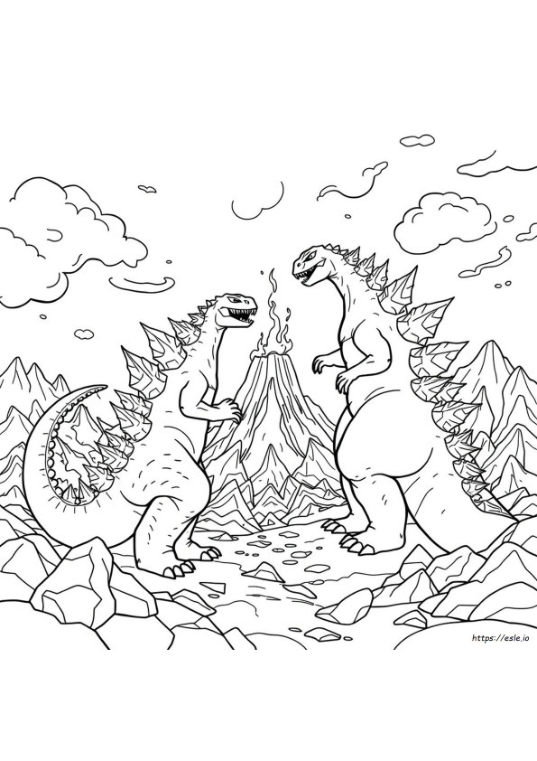 Tiamat Godzilla Kolorowanka