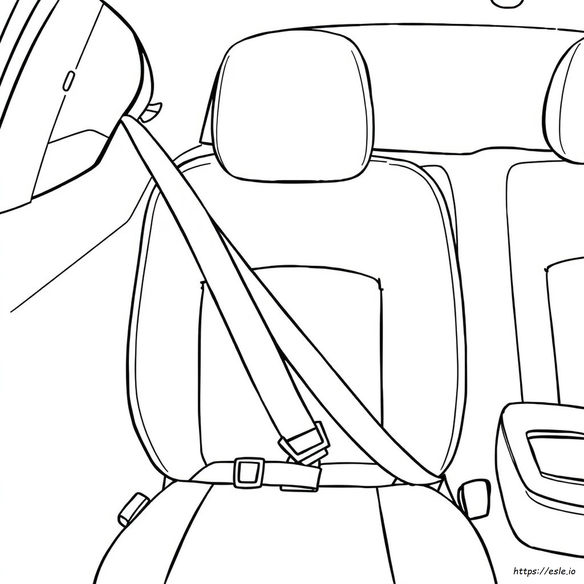 Seatbelt Coloring Page