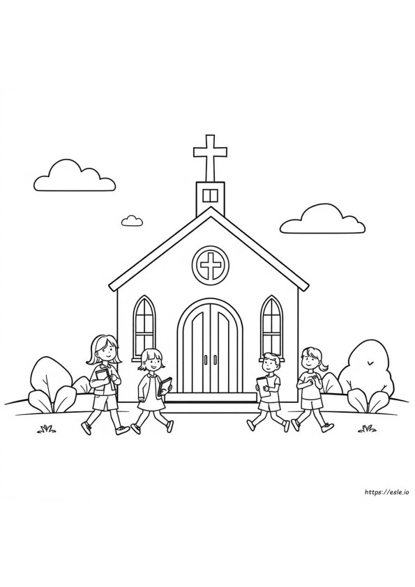 Catholic School Coloring Pages