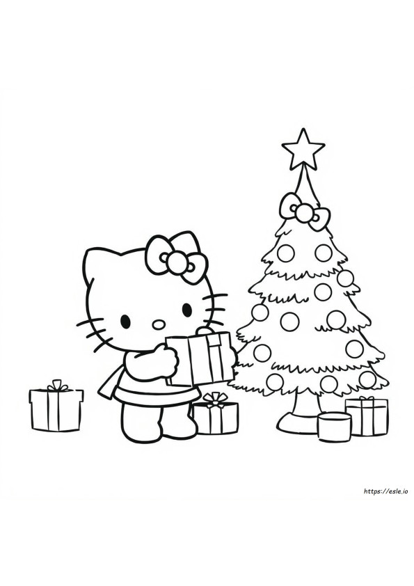 Hello Kitty Christmas Coloring Pictures
