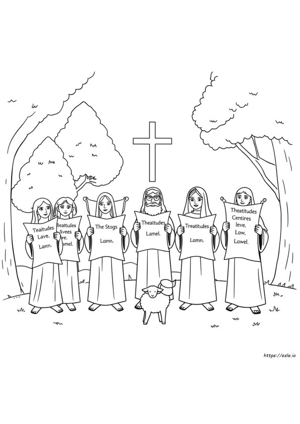 Disegni Da Colorare Delle Beatitudini