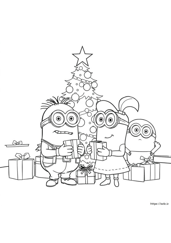 Despicable Me Christmas Coloring Pages
