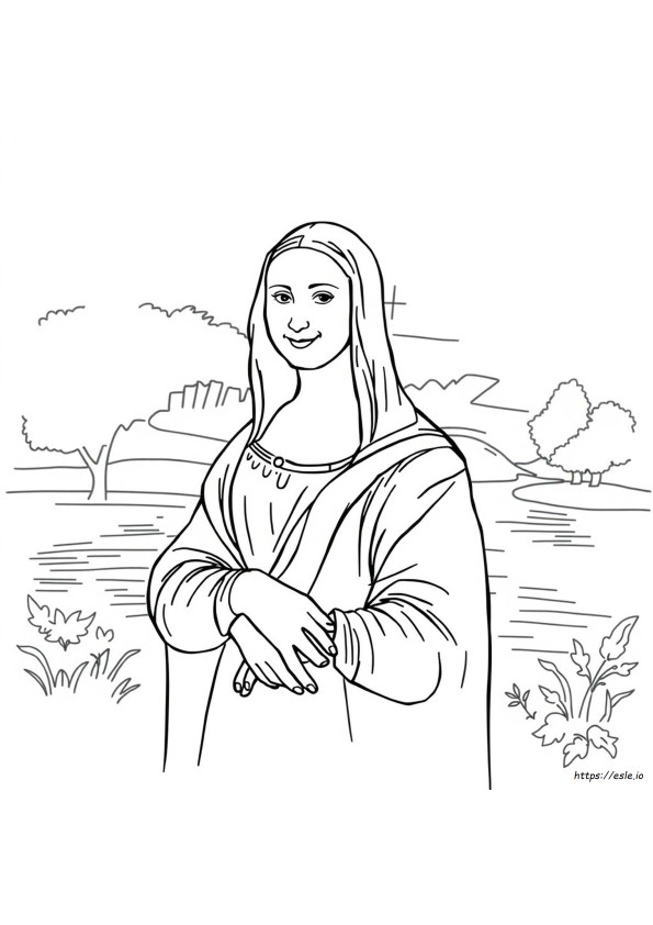 Mona Lisa Coloring