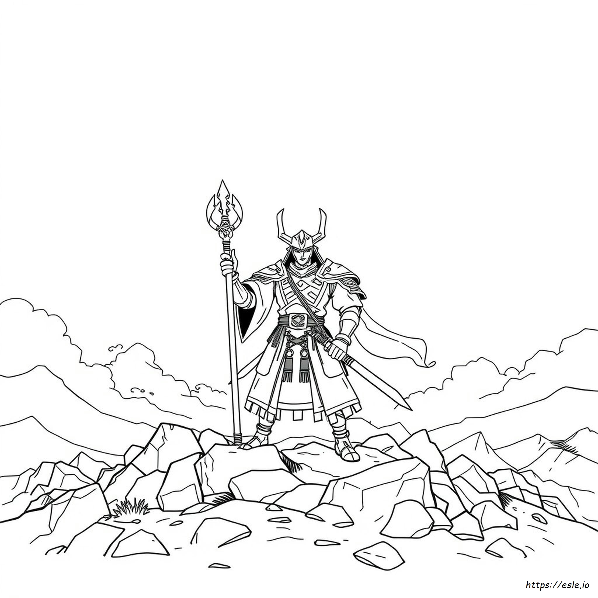Raiden Shogun Coloring Page