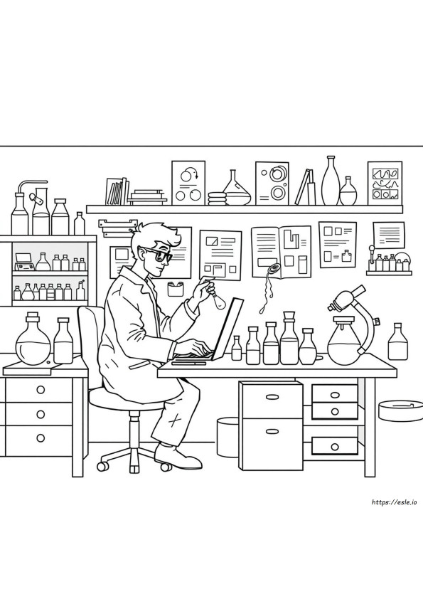 Science Lab Coloring Pages