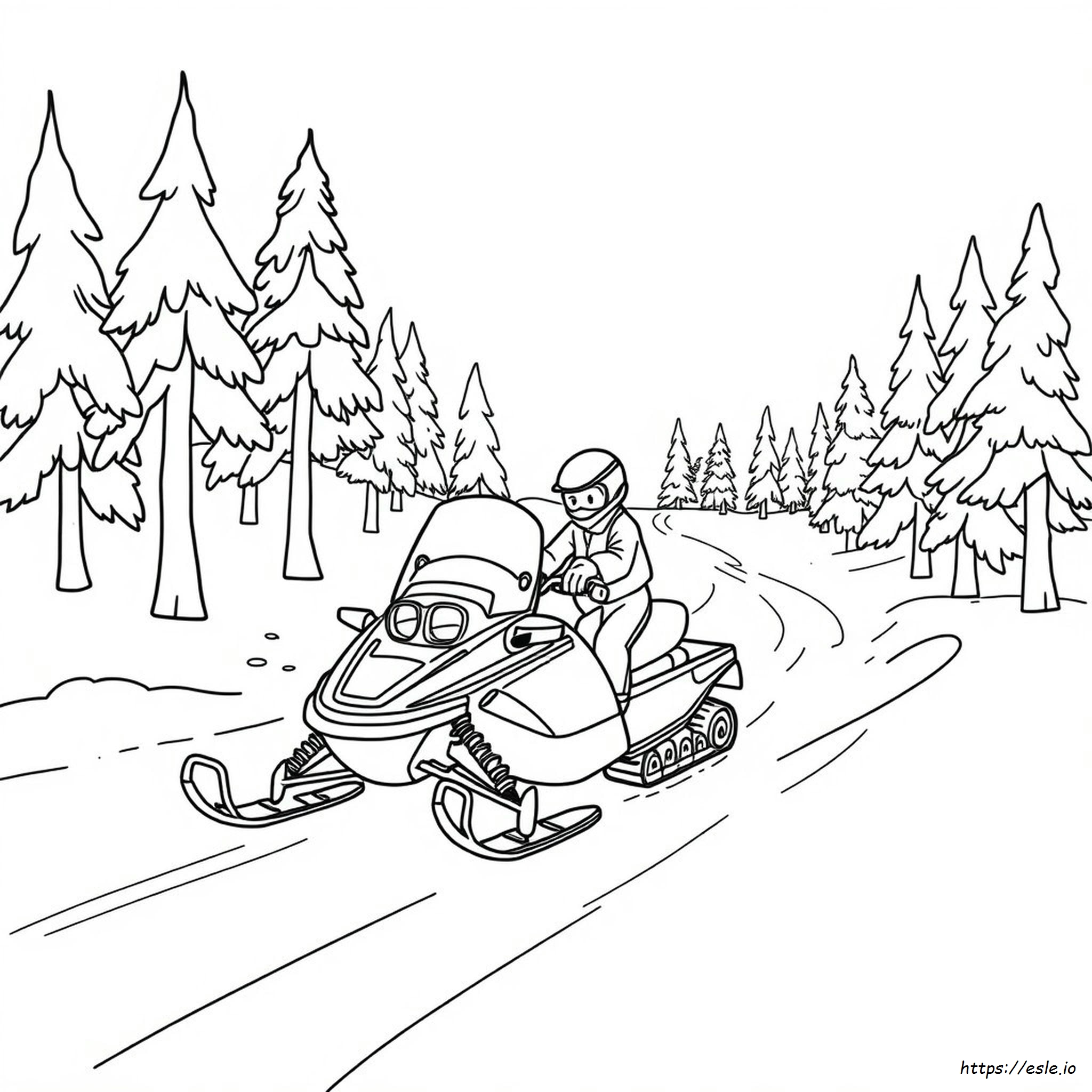 Motoslitta Da Colorare