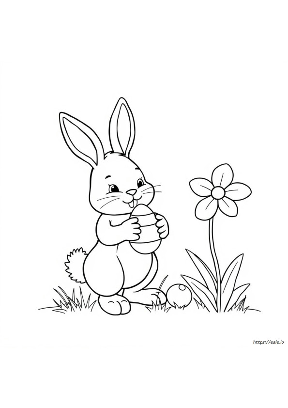 Coloriages Lapin De Pâques De Dessin Animé