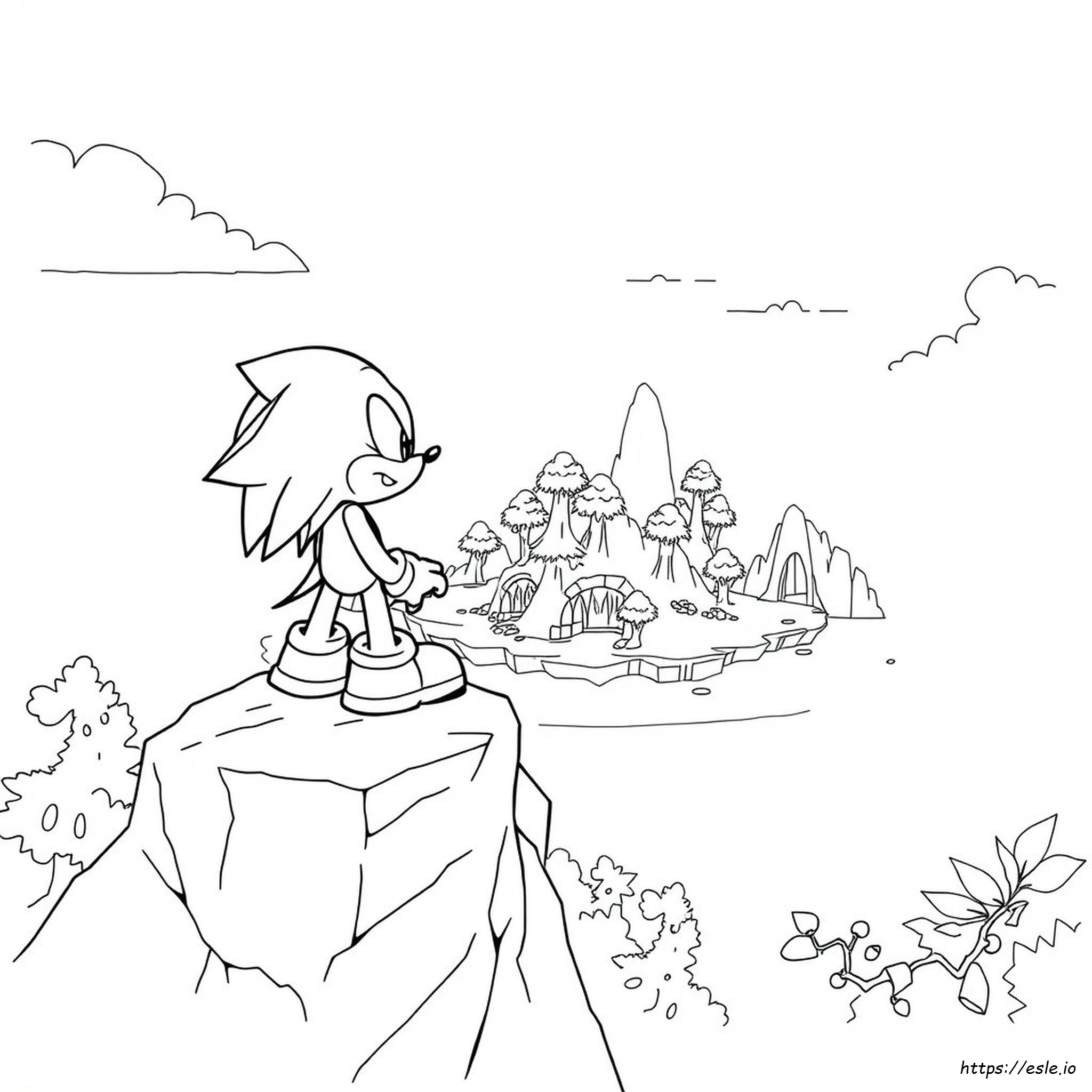 Knuckles From Sonic 2 Coloring Page