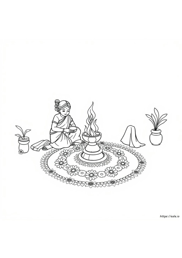 Ugadi Coloring Pages
