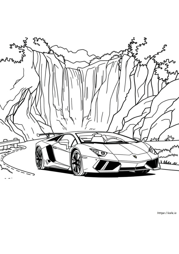 Lambo Sports Car Da Colorare