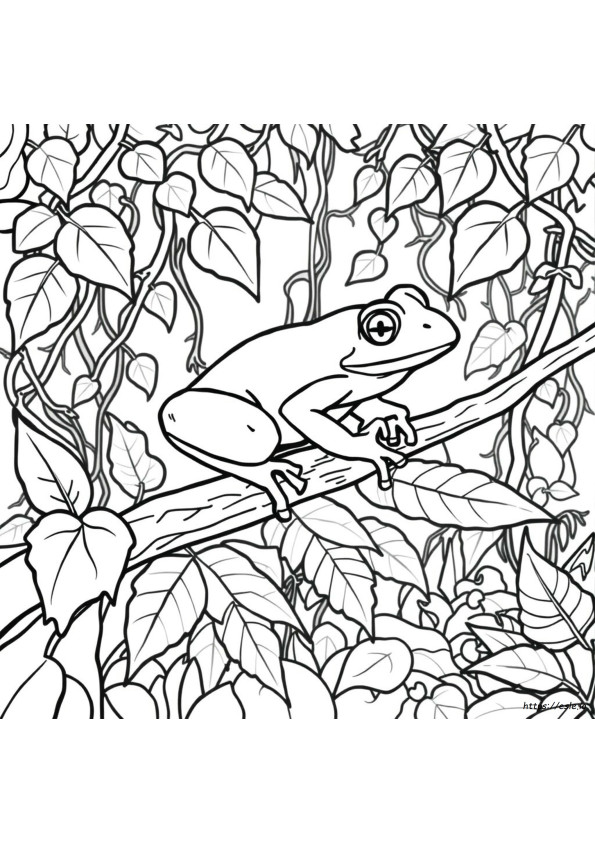 Rana Arborícola Para Colorear Imprimible