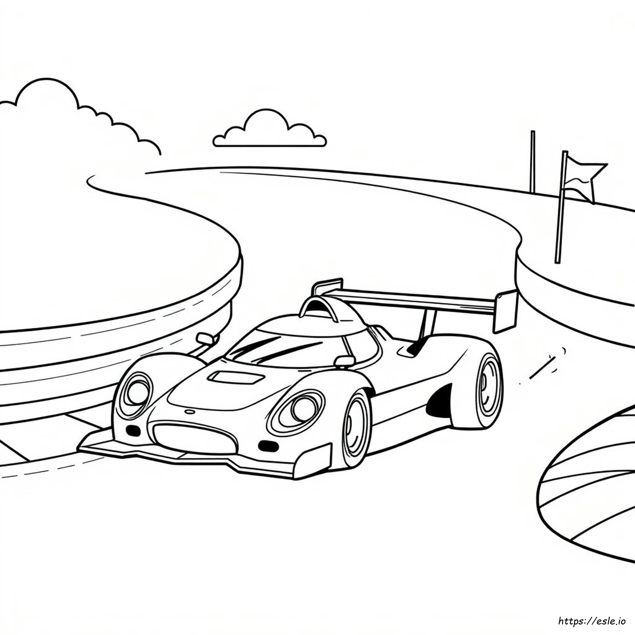 Race Car Coloring Page Free