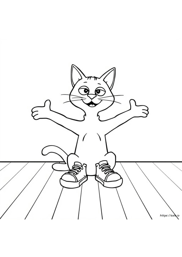 Pete The Cat Colouring Page