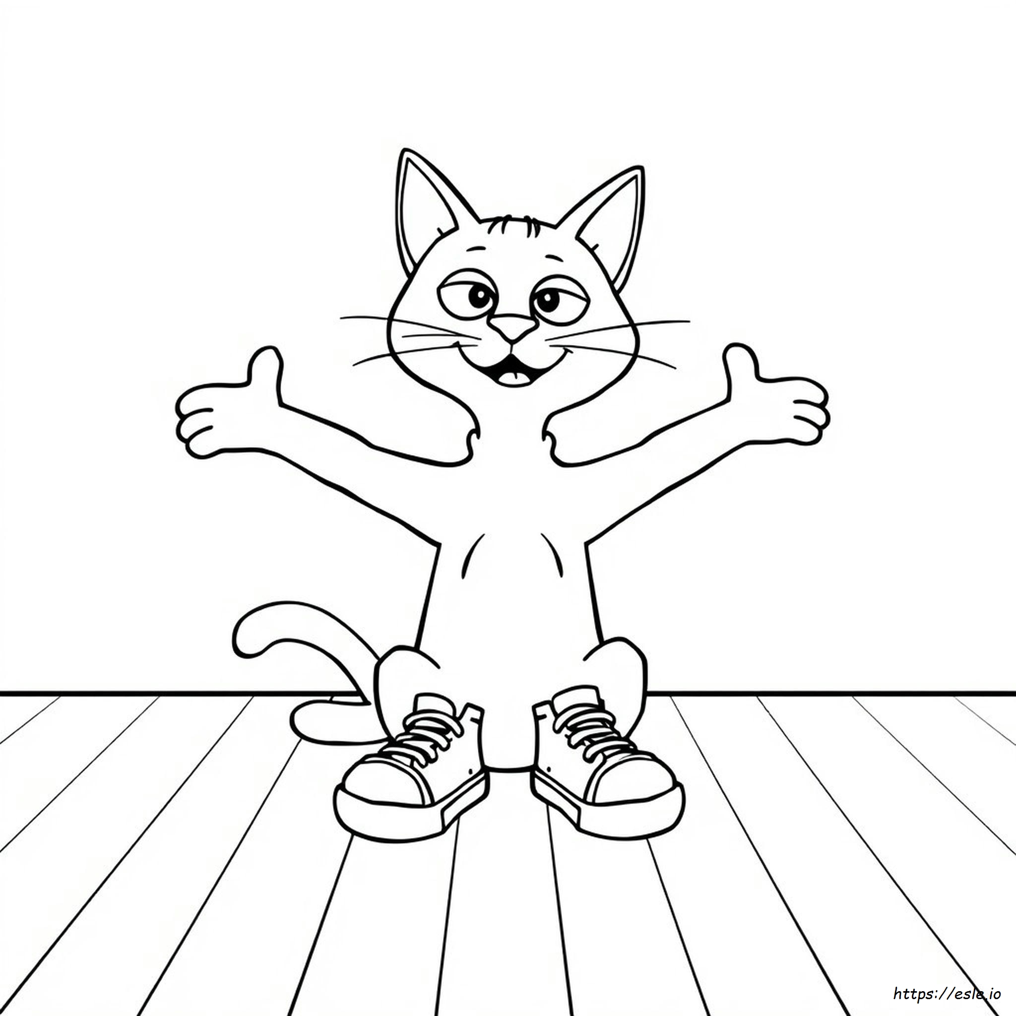 Pete The Cat Colouring Page