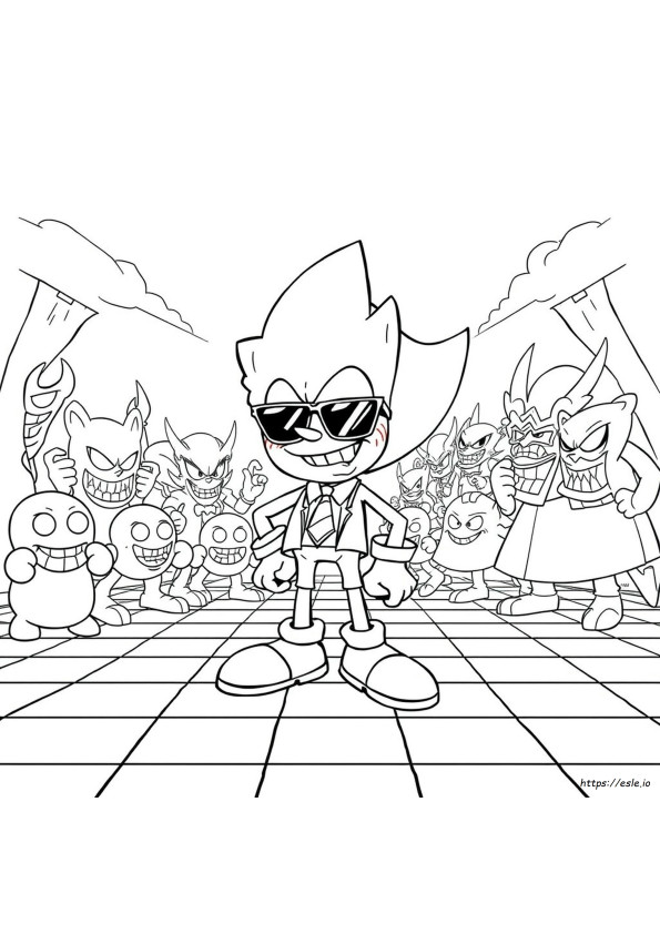 Coloriage Super Shadow Sonic