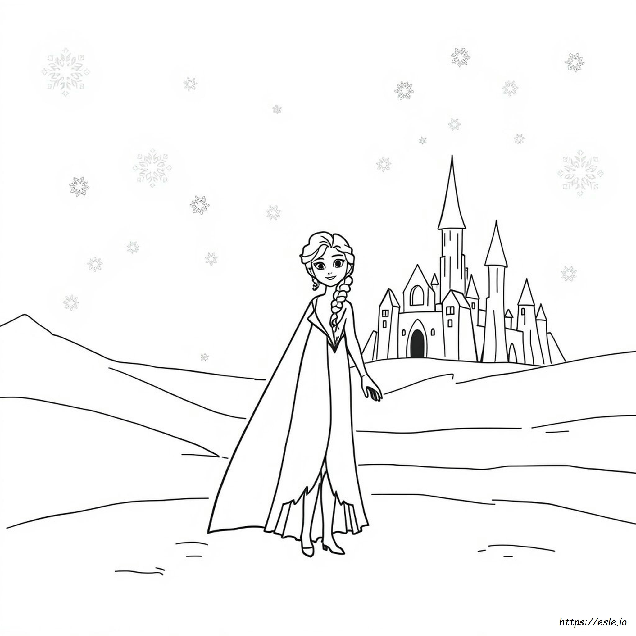 Coloriage Elsa À Imprimer