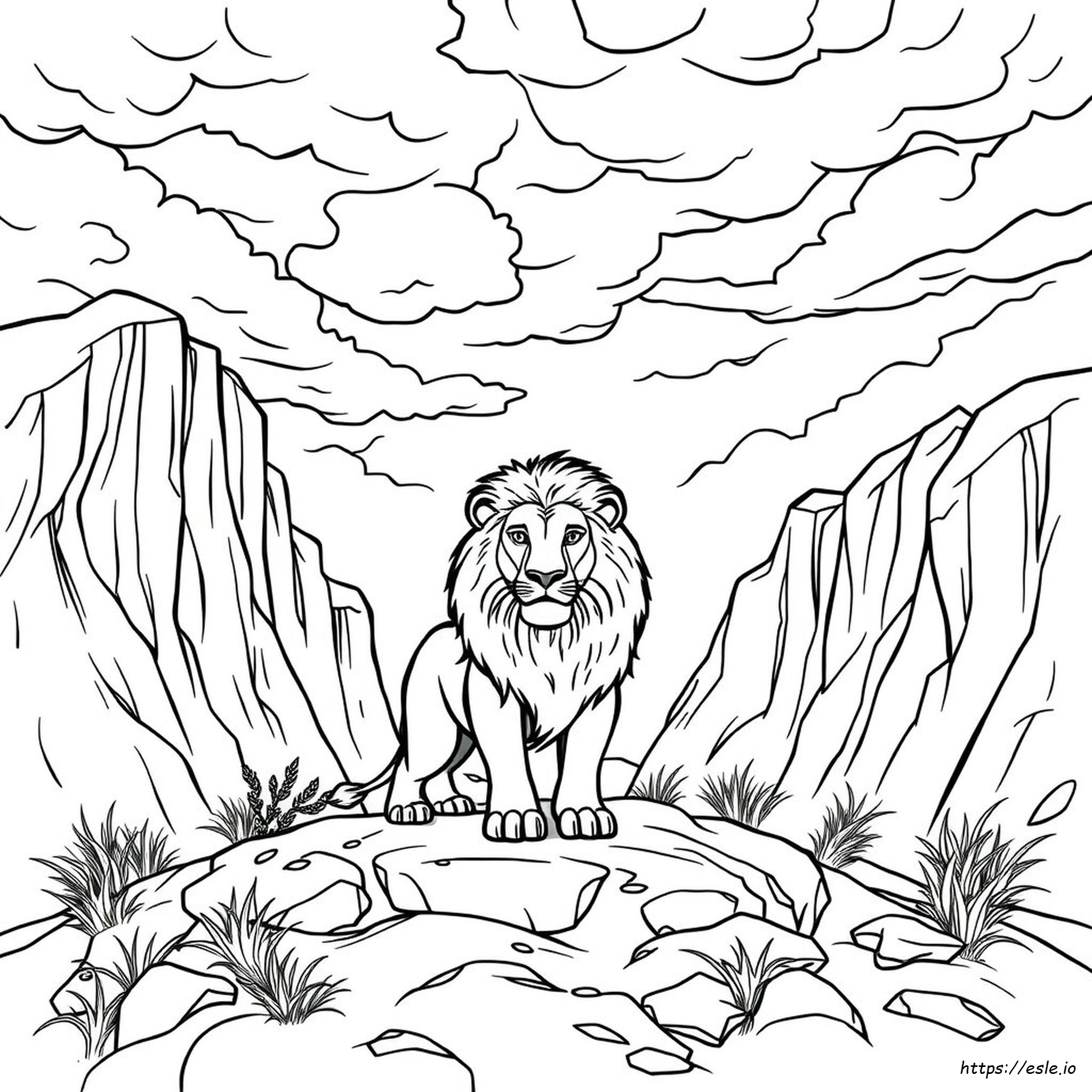 Leone Difficile Da Colorare