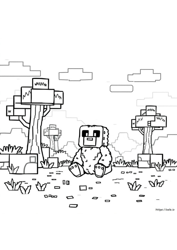 Páginas Para Colorear De Minecraft Huggy Wuggy