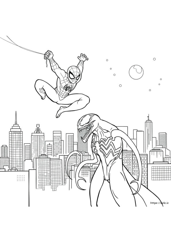 Kolorowanki Spiderman I Venom Do Druku