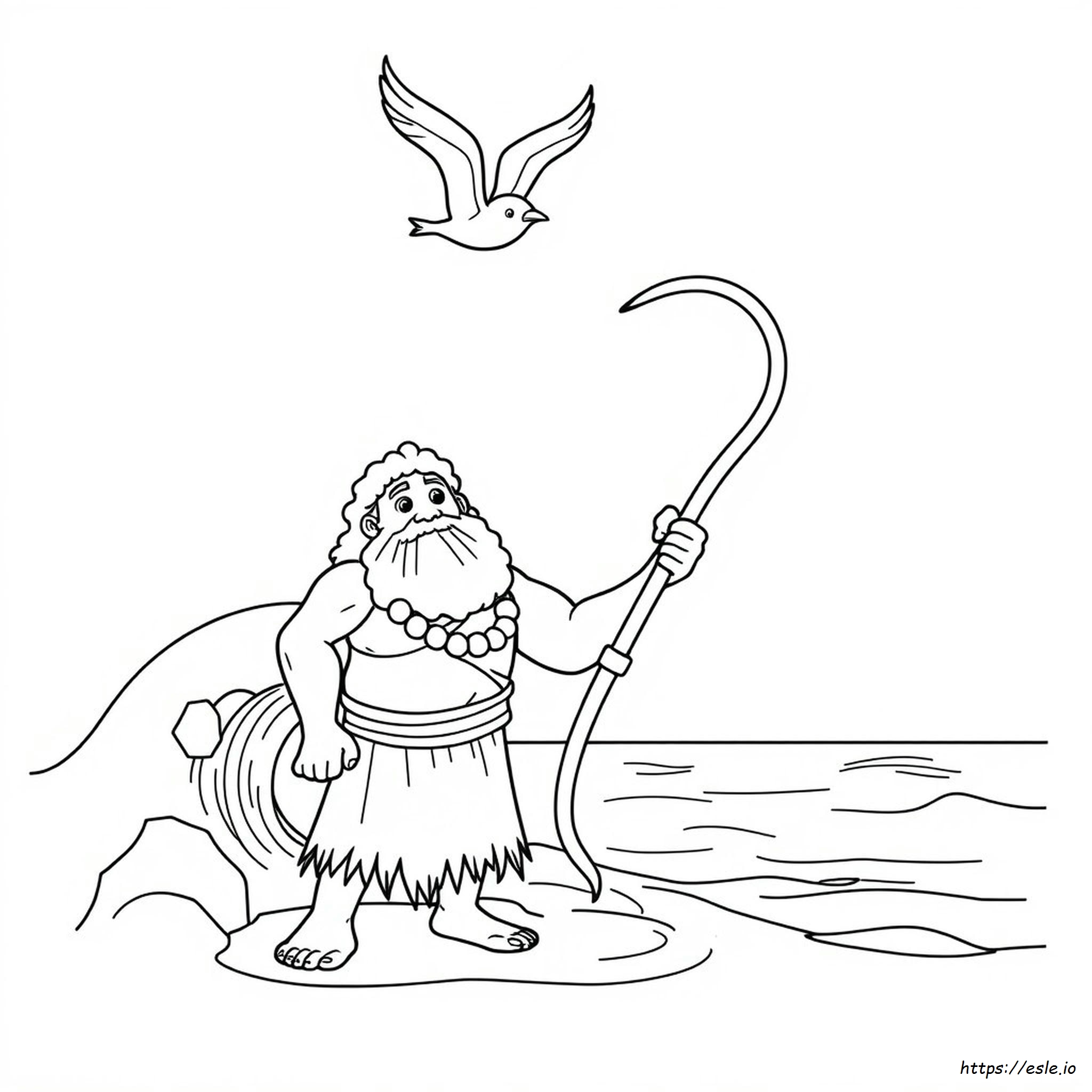 Maui Fish Hook Coloring Page