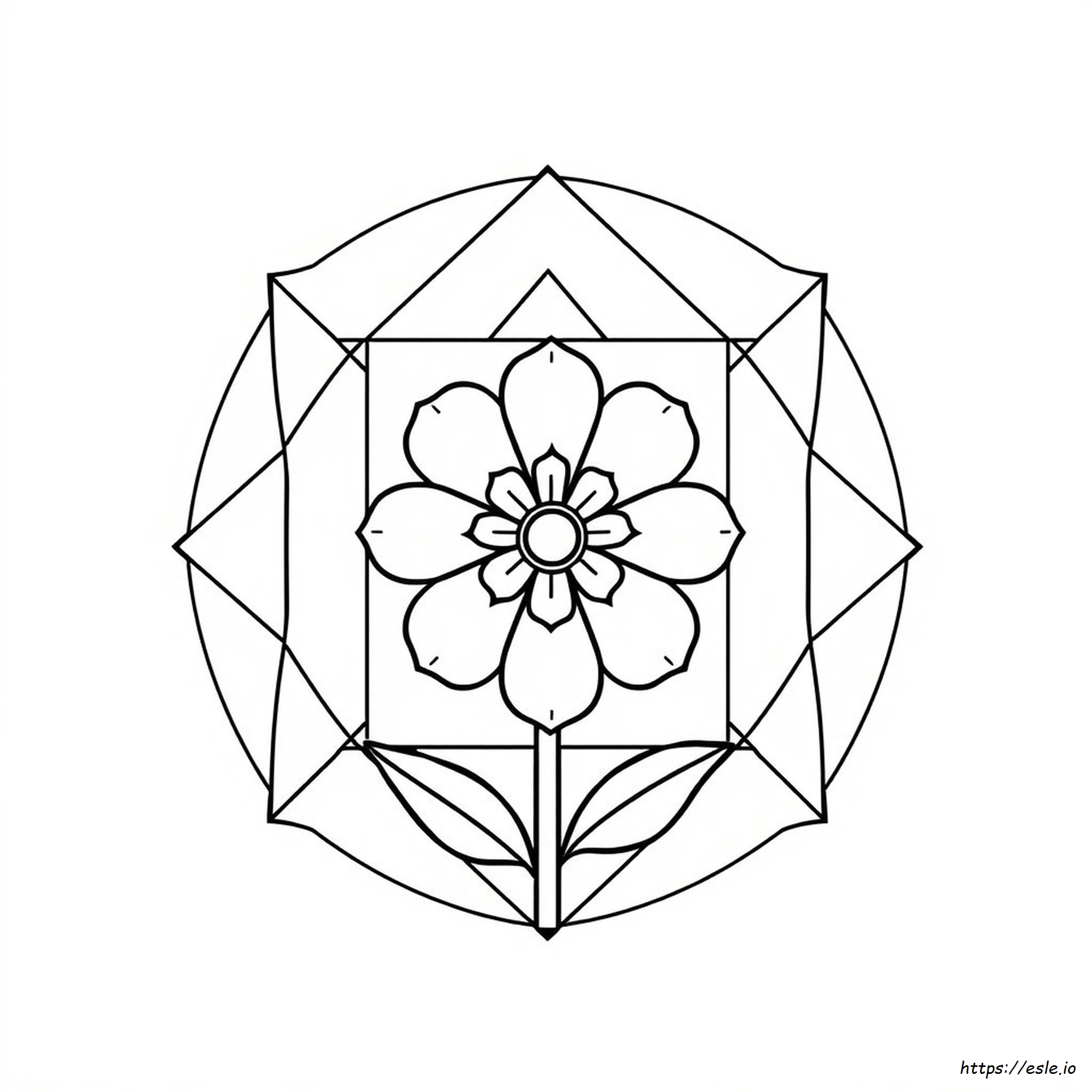 Flower Geometric Coloring Pages
