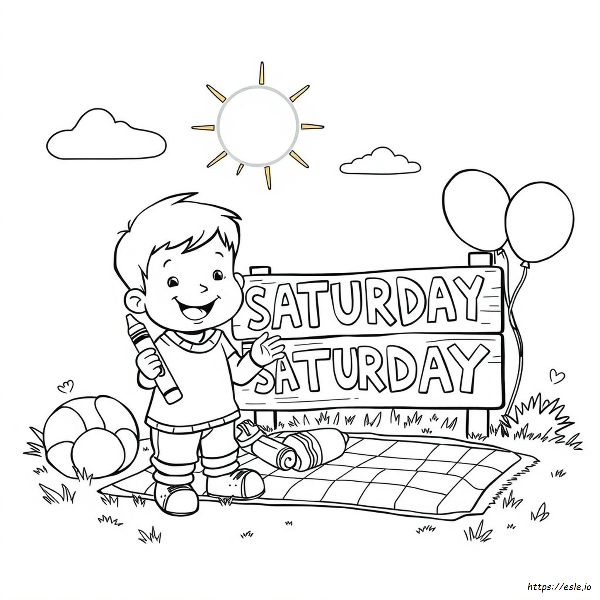 Saturday Coloring Pages