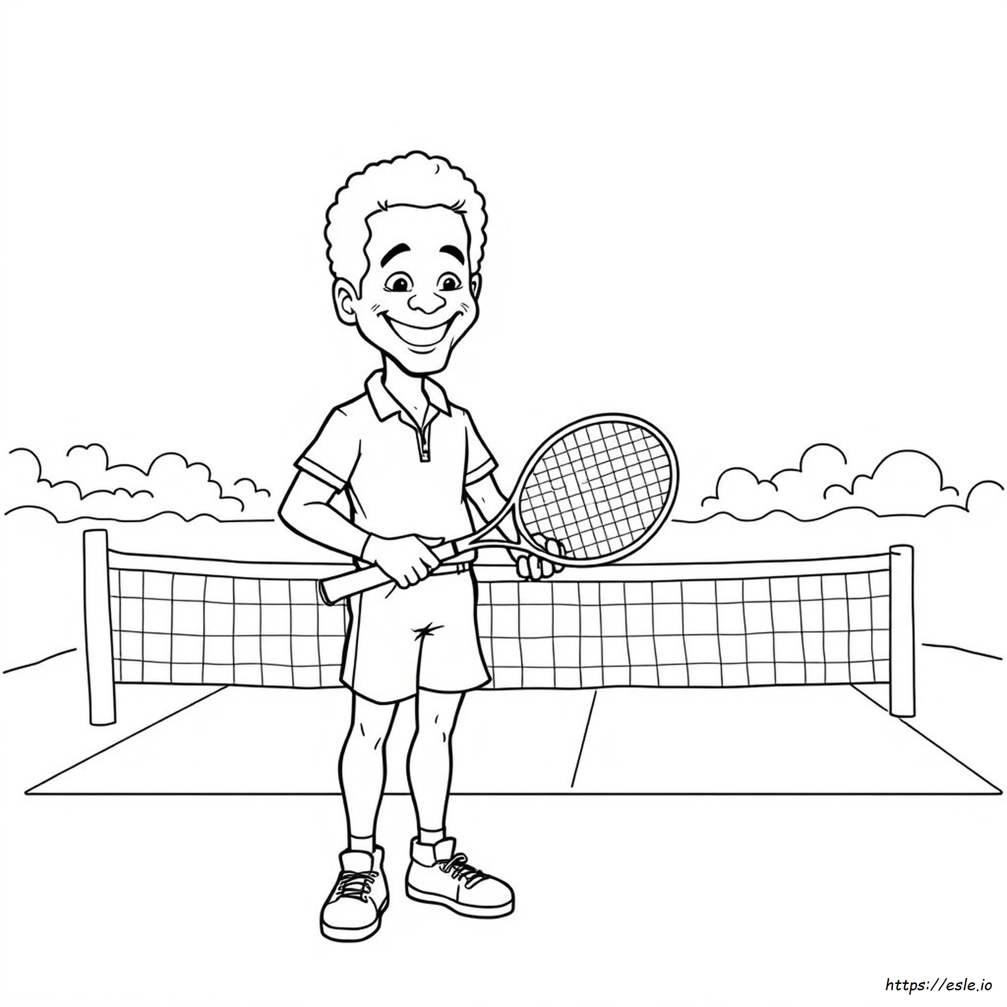 Arthur Ashe Coloring Page
