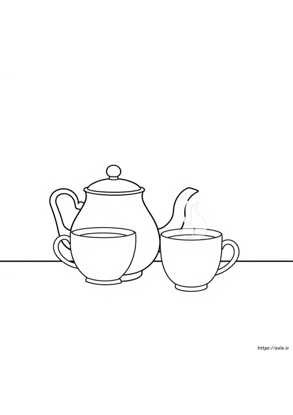 Teapot Coloring Page