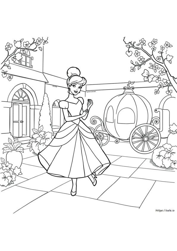 Cinderella Images For Colouring