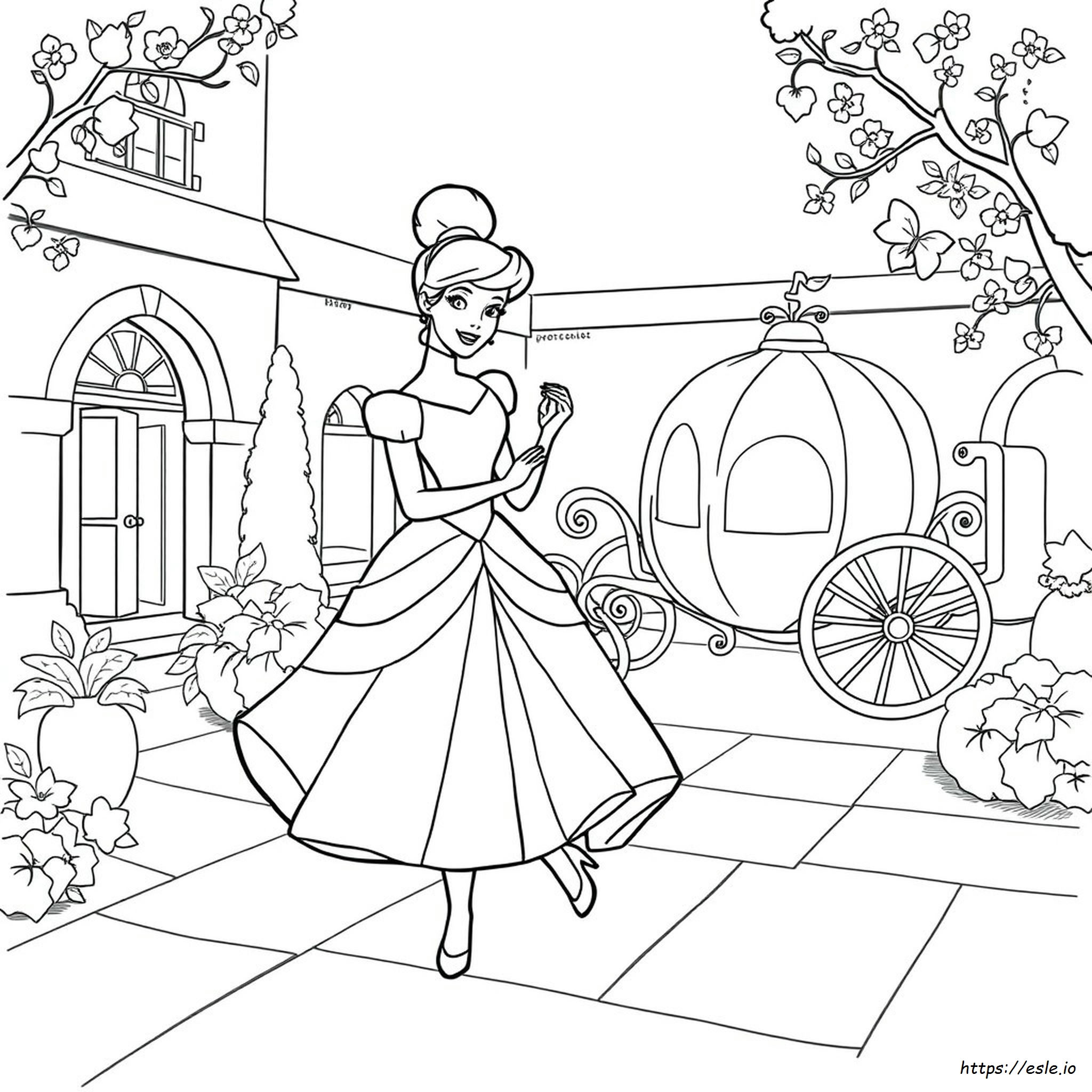 Cinderella Images For Colouring